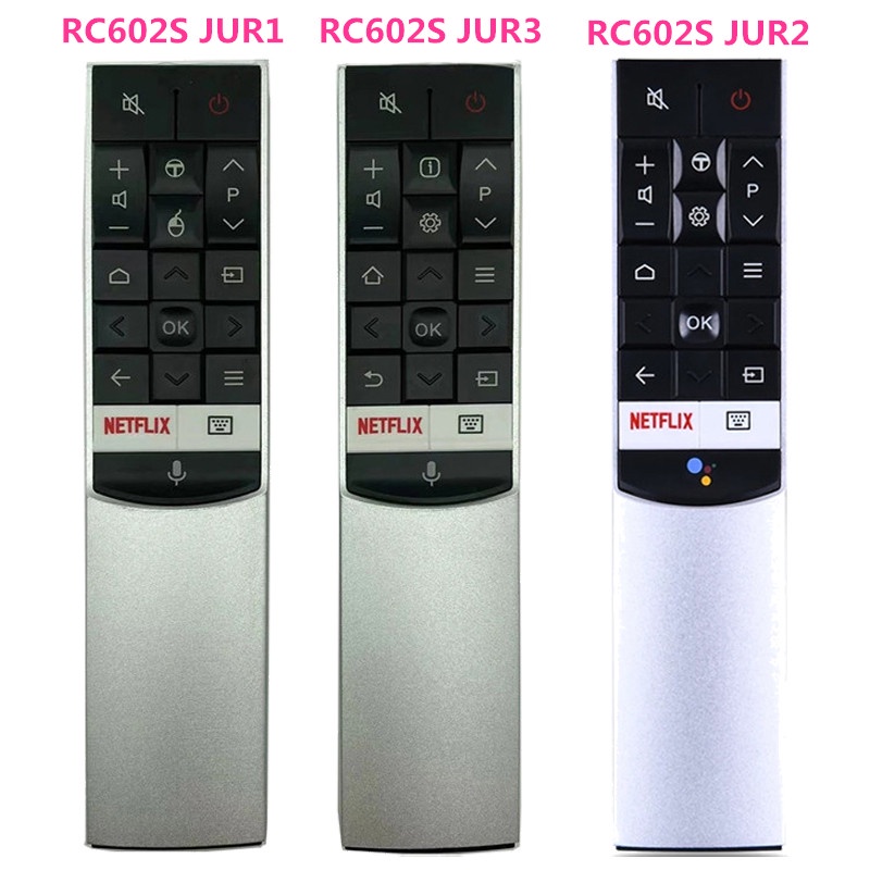 รีโมทคอนโทรลเสียงใหม่ RC602S-JUR1 RC602S-JUR2 RC602S JUR3 ใช้สําหรับ TCL P20/P4/P6/C2/C4/C5/C6/X2/X4
