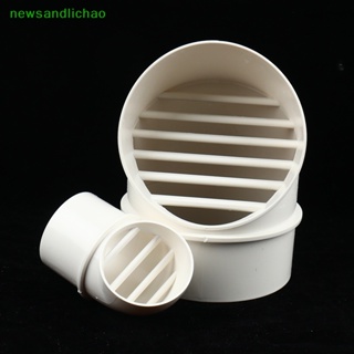 Newsandlichao กระจังหน้าระบายอากาศ PVC ทรงกลม สําหรับติดผนังเพดาน