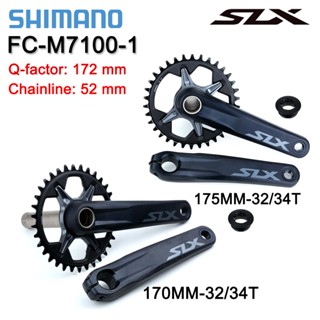 Shimano SLX M7100 ชุดข้อเหวี่ยง ความเร็ว 1x12 170 มม. 175 มม. 32T 34T 11 ระดับ สําหรับจักรยานเสือภูเขา