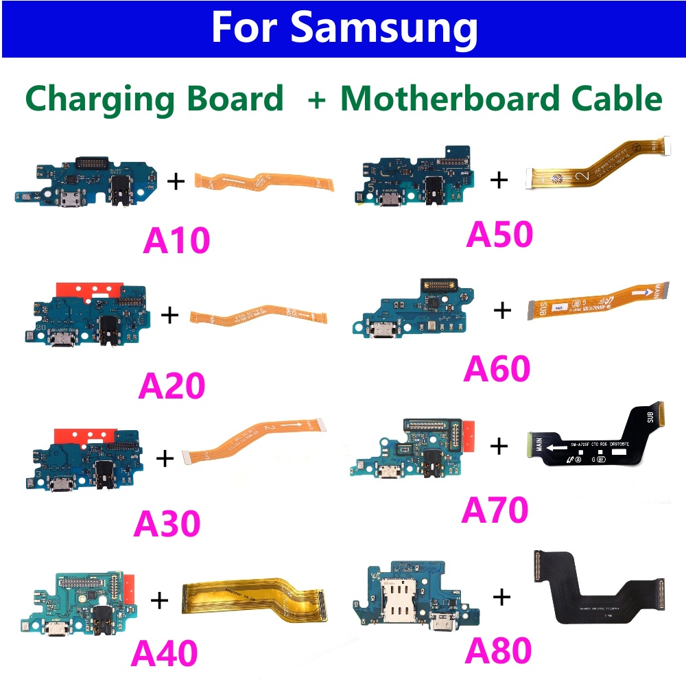 สายชาร์จเมนบอร์ด USB สําหรับ Samsung Galaxy A10 A20 A30 A40 A50 A60 A70 A80
