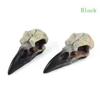 Black RavenSkull สร้อยคอเรซิ่น รูปกระดูก 3D สไตล์พังก์ วินเทจ เครื่องประดับ สําหรับผู้หญิง ผู้ชาย วัยรุ่น