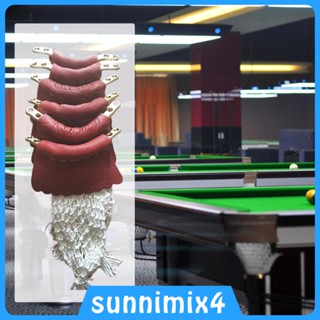 [H2Sports] ถุงตาข่ายหนัง PU สําหรับใส่บิลเลียด สนุ๊กเกอร์ 6 ชิ้น ต่อชุด