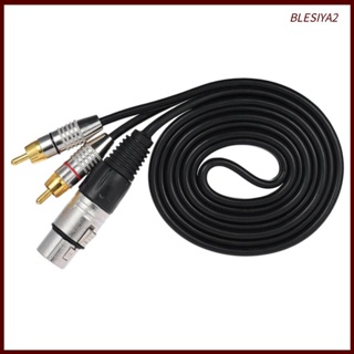 [Blesiya2] อะแดปเตอร์เชื่อมต่อสายเคเบิ้ลลําโพง RCA Male to XLR Female 0.0.3 เมตร