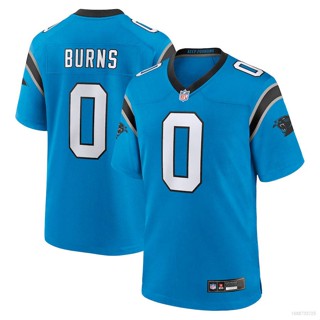 Qy NFL เสื้อกีฬาแขนสั้น ลายทีมฟุตบอล Carolina Panthers Brian Burns No.0