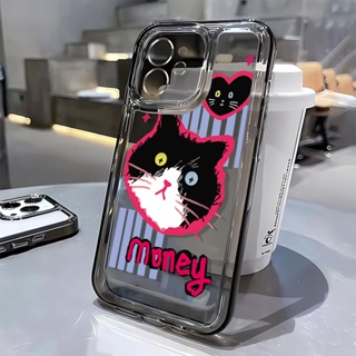 Text เคสโทรศัพท์มือถือ แบบนิ่ม ลายสติกเกอร์แมว สําหรับ Apple Iphone 12 14Pro11 7 13 PQQG