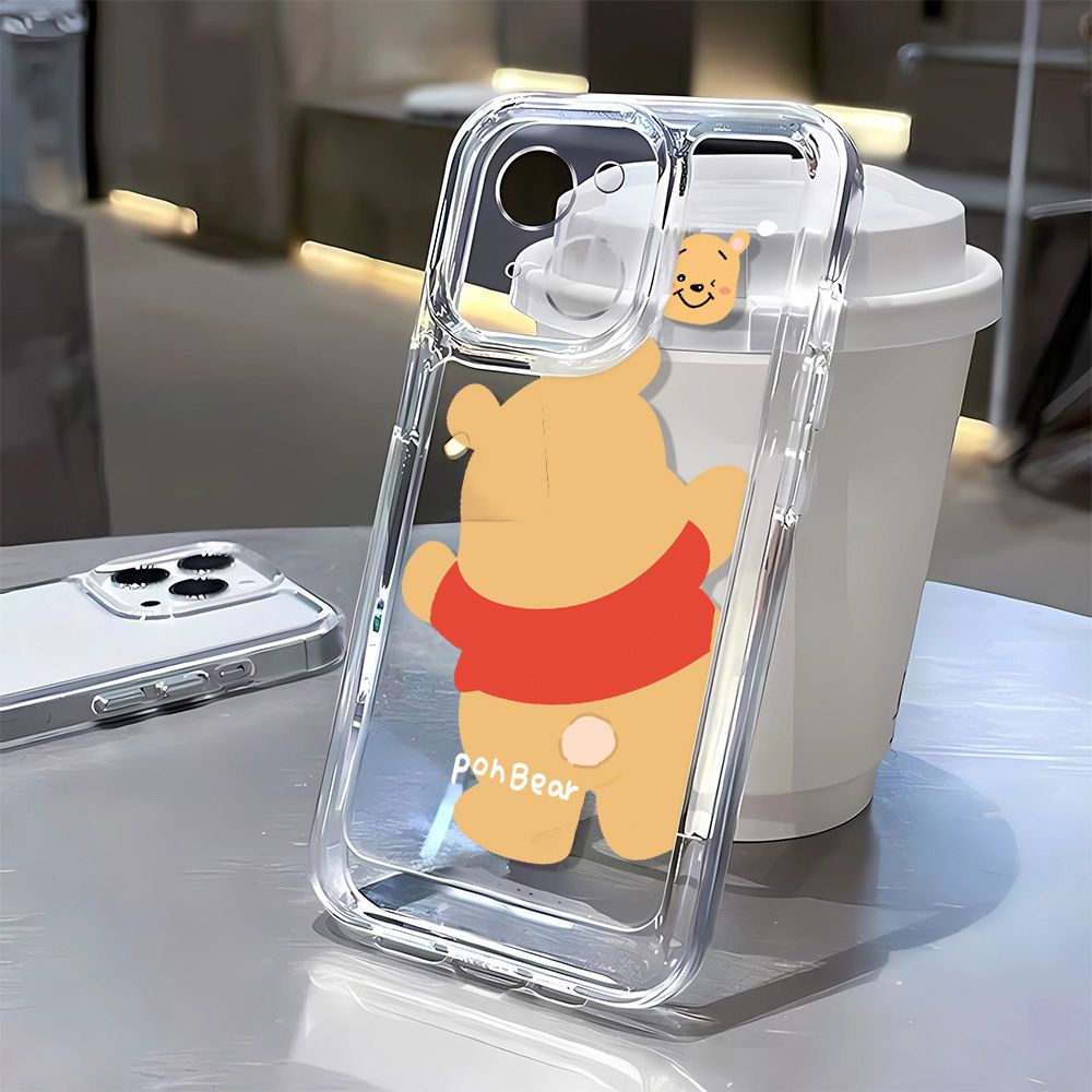 เคสโทรศัพท์มือถือนิ่ม กันฝุ่น ลายการ์ตูนหมีพูห์น่ารัก สําหรับ Iphone Apple 11 8 14Promax 127 13 JEEK