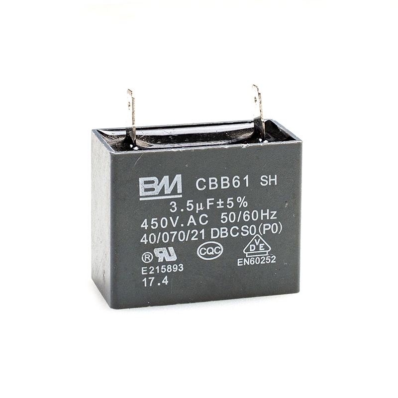 BM 3.5uF 450V AC 2-Terminal 2Pin CBB61 สําหรับมอเตอร์พัดลม Mini Split Capacitor