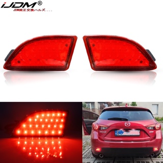 Ijdm หลอดไฟตัดหมอก LED สะท้อนแสง ติดกันชนหลัง สําหรับ Mazda 3 Axela 5 ประตู Hatchback 2009 2010 2011 2012 2013 2014 2015 2016 2 ชิ้น