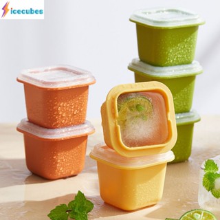 ครีมวิสกี้ค๊อกเทลเครื่องดื่มเย็น Ice Molder Ice Manking ถาดน้ำแข็งพร้อมฝาปิด ICECUBES