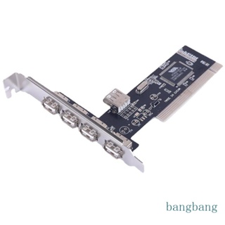 Bang บอร์ดควบคุมขยาย PCI ภายใน สําหรับ 4 USB 2 0 พอร์ต 480Mbps