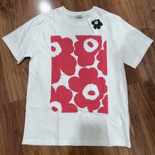 Marimekko pieni unikko t-shirt เสื้อยืดผ้าฝ้ายคุณภาพสูงสะดวกสบายและระบายอากาศ