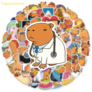 Hugepeaknew สติกเกอร์ ลายการ์ตูน Capybara สําหรับตกแต่งโทรศัพท์มือถือ โน๊ตบุ๊ค แล็ปท็อป ตู้เย็น DIY 50 ชิ้น