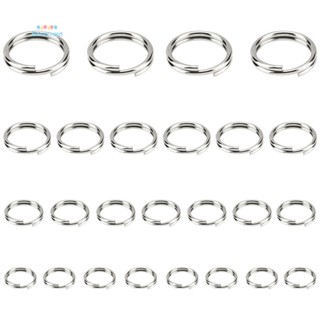 Benecreat แหวนสเตนเลส 304 แบบห่วงคู่ 4.5~8x1 มม. เส้นผ่านศูนย์กลางภายใน 3.5~7 มม. 800 ชิ้น ต่อกล่อง