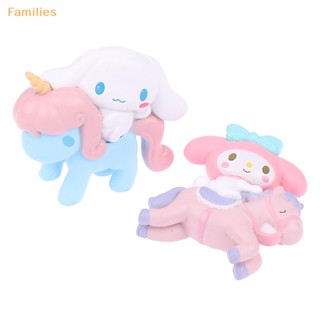 Families&gt; ฟิกเกอร์อนิเมะ Cinnamoroll Sanrio Unicorn DIY สําหรับตกแต่งเค้ก