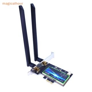 Magicalhour^^ อะแดปเตอร์การ์ดรับสัญญาณ WIFI ไร้สาย บลูทูธ 4.2 PCI-E 1200Mbps ความเร็วสูง