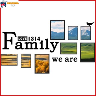 สติกเกอร์กระจกอะคริลิค รูปครอบครัว We Are Family 3D ขนาด 130×73 ซม. สําหรับติดตกแต่งผนังบ้าน