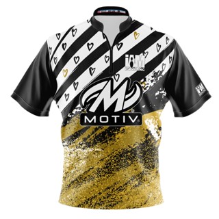 Motiv DS เสื้อโปโล แขนสั้น พิมพ์ลายโบว์ลิ่ง 3D 2084-MT