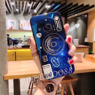 เคสโทรศัพท์มือถือซิลิโคน แบบนิ่ม ลายกล้องน่ารัก สีชมพู สีฟ้า สําหรับ Realme 11 Pro+ Pro Plus 5G C53 NFC 4G Realme11 11Pro Realme11 11Pro+