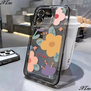 /13 เคสโทรศัพท์มือถือแบบนิ่ม ใส กันกระแทก ลายดอกไม้สีเหลือง สําหรับ Iphone 11 13 14Promax 12 8p7 CSKB