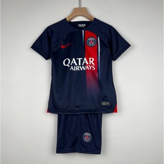 เสื้อกีฬาแขนสั้น ลายทีมชาติฟุตบอลปารีส PSG สําหรับเด็ก และผู้ใหญ่