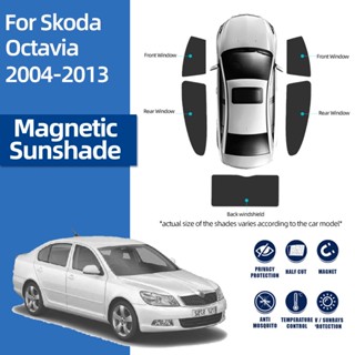 ม่านบังแดดแม่เหล็ก ด้านหน้า และด้านหลัง สําหรับ Skoda Octavia 1Z 2004-2013 LAURA