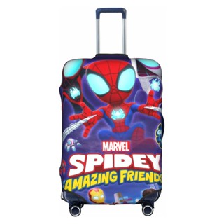 【พร้อมส่ง】ผ้าคลุมกระเป๋าเดินทาง ลาย Spidey And His Amazing Friends ซักล้างได้ สําหรับกระเป๋าเดินทาง 18-32 นิ้ว