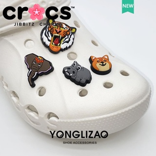 Jibbitz crocs charms หัวเข็มขัดรองเท้า อุปกรณ์เสริมรองเท้า รูปสัตว์น่ารัก ฮิปโป เสือ ช้าง DIY หัวเข็มขัดตกแต่ง