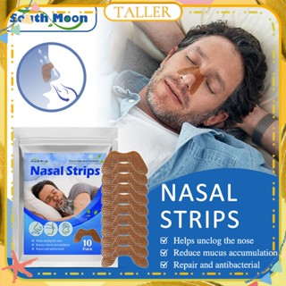 ✧Ready Stcok South Moon 10pcs Stop Snoring Strips Cleaning Nasal Cavity Relief Nasal Congestion Sleep Apnea Pharyngitis Ventilation Nose Sticker Body Care Product TALLER ซื้อทันที เพิ่มลงในร