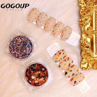 Gogoup หินเปลือกหอย 3D หลากสี สําหรับตกแต่งเล็บ DIY