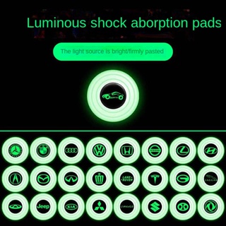 16pcs/Full Luminous Car Shock Pad Car Door Sound Insulation Shockproof Gasket Car Abnormal Sound Seal Protection Door Closing Buffer Cushion Car protective pad Automotive suppliesn