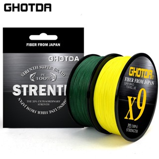 Ghotda สายเอ็นตกปลา 100 ม. 13.2 -99 ปอนด์ 9 เส้น 4 สี