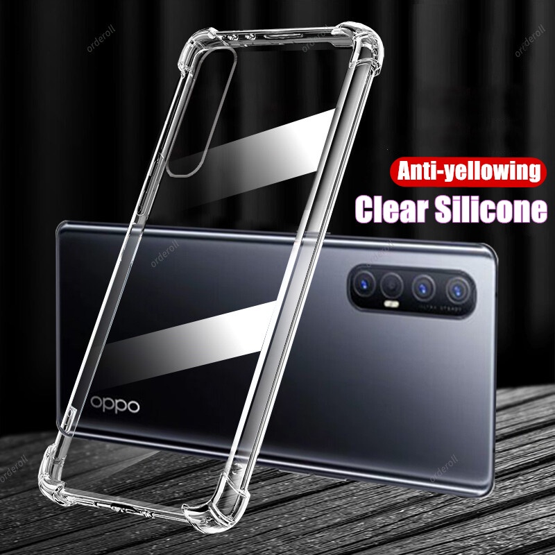 เคสโทรศัพท์เจลลี่นิ่ม แบบใส กันกระแทก ป้องกันมุม สําหรับ OPPO Reno3 Pro 4G CPH2035 CPH2037 CPH2036