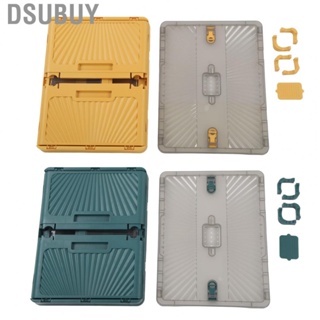 Dsubuy Stackable Storage Bin 3 Doors Large  Removable Wheels Folding Plastic