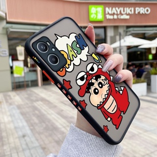 เคสซิลิโคนใส ขอบสี่เหลี่ยม ลายการ์ตูนชินจัง กันกระแทก สําหรับ OPPO A96 A57 2022 A77 2022 A57s A57e A77s