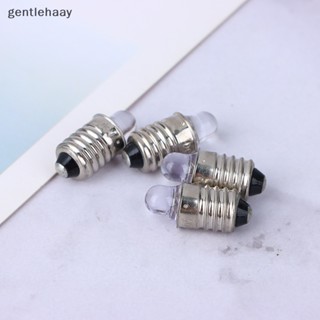 Gent หลอดไฟ Led E10 DC 3V 6V สีขาวอบอุ่น แบบเปลี่ยน สําหรับรถจักรยาน 2 ชิ้น