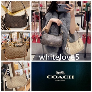 Pennie Shoulder Bag 25 In Signature Canvas C7223 พิมพ์คลาสสิก กระเป๋าสะพายข้าง COAC H กระเป๋าถือ