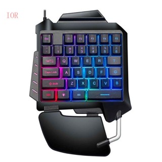 คีย์บอร์ดเล่นเกม IOR PC มีไฟแบ็คไลท์ RGB ขนาดพกพา สําหรับเล่นเกม