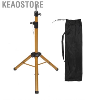 Keaostore Tripod Mannequin Head Stand Braiding Aluminium Alloy Cutting Wig for Students Barber Shops