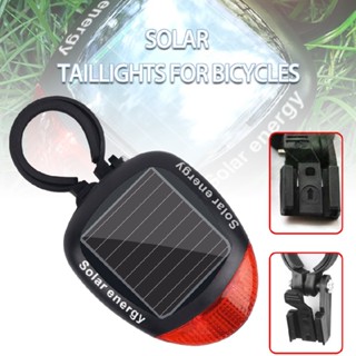 Solar Bicycle LED Tail Light Bike Safety Rechargeable MTB Rear Lamp