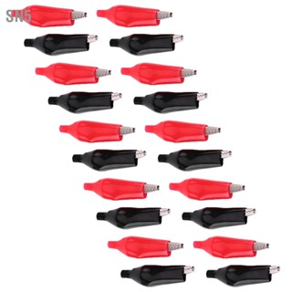 SN5 20 pcs 28 มม. คลิปจระเข้โลหะจระเข้ไฟฟ้า Clamp สำหรับการทดสอบ Probe Meter Black &amp; Red