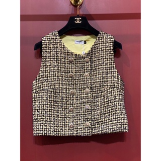 ♥ เช็คสินค้าก่อนสั่ง TWEED CROP TOP เสื้อครอป แจ็คเก็ต เสื้อกั๊ก ผ้าทวิส สวยมาก ซับในอย่างดี สีสวย ชาแนล