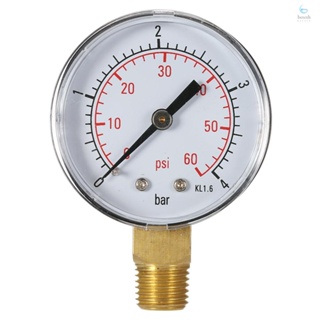 เครื่องวัดความดันไฮดรอลิค มาโนมิเตอร์ 50 มม. 0~60psi 0~4bar เกลียว NPT 1/4 นิ้ว