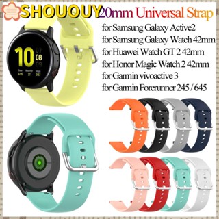 Shououy สายนาฬิกาข้อมือ 20 มม. สําหรับ Samsung Galaxy Watch Active 2 Huawei Watch GT 2 42 มม. Honor Magic 2