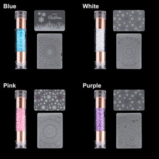Cymx แสตมป์ตรายางซิลิโคน หัวใส สีขาว สําหรับปั๊มตกแต่งเล็บ 3 ชิ้น