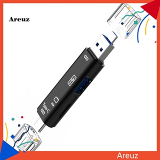 Are 5 in 1 อะแดปเตอร์การ์ดรีดเดอร์ Micro USB Type C TF OTG อเนกประสงค์ สําหรับ Android PC