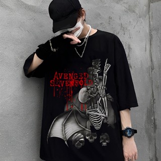 เสื้อยืดคุณภาพดี  Avenged Sevenfold Ascension Skeleton Rock Official เสื้อเชิ้ต สําหรับผู้ชาย														ชื่อเรื่อง ขอ