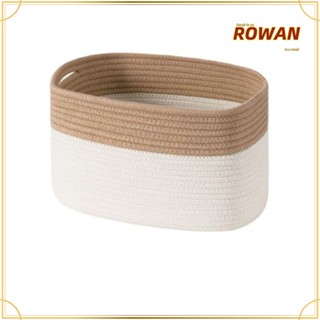 Rowans ตะกร้าผ้าฝ้าย ความจุขนาดใหญ่ เรียบง่าย สําหรับใส่เสื้อผ้าซักรีด