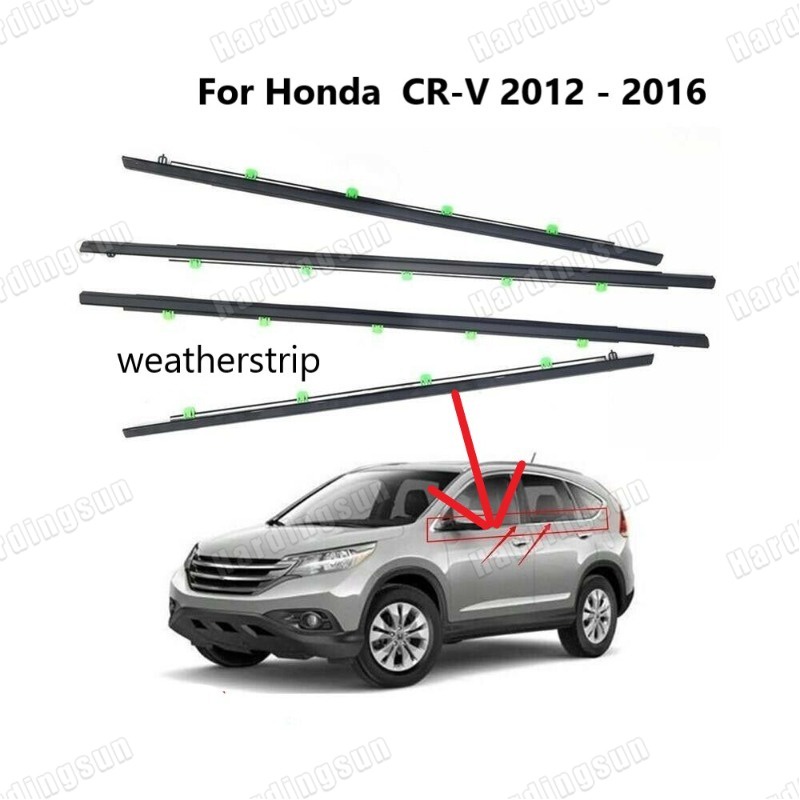สายพานซีลประตูหน้าต่างรถยนต์ โครเมี่ยม สําหรับ Honda crv CR-V 2012- 2016 Honda crv CR-V 2012 2013 2014 2015 2016