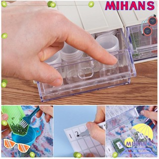 Mihan กล่องลิ้นชักซิลิโคน 5D ถอดออกได้ หลากสี สําหรับเก็บลูกปัด เพชร จิตรกรรม งานฝีมือ DIY