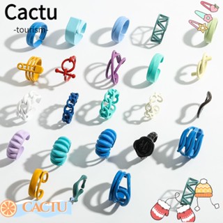 Cactu แหวนเพ้นท์มือ น่ารัก สีม่วง หลากสีสัน